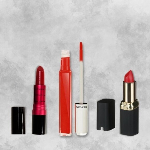 Revlon and L'Oréal Lipstick Bundle of 3 Glossy Matte Lip Color Women's OS BNIB - Picture 2 of 3